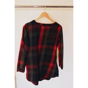 Plaid Shirtdress with Pockets